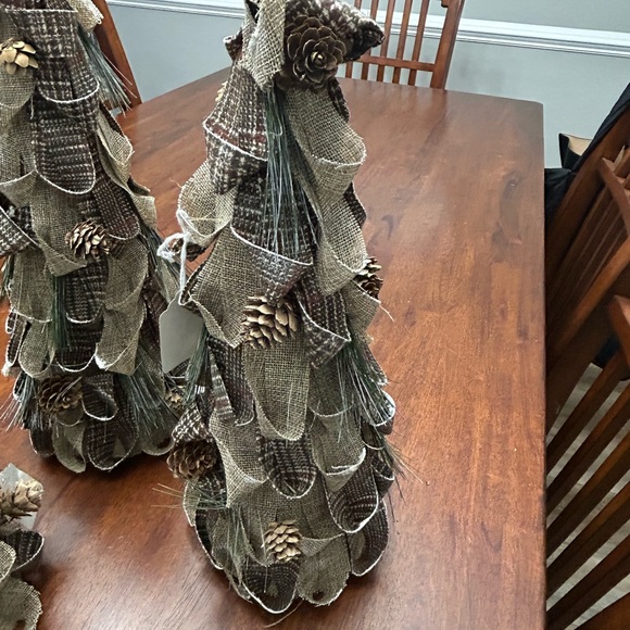 Rustic Burlap Holiday Tree Set - Picture 3 of 3